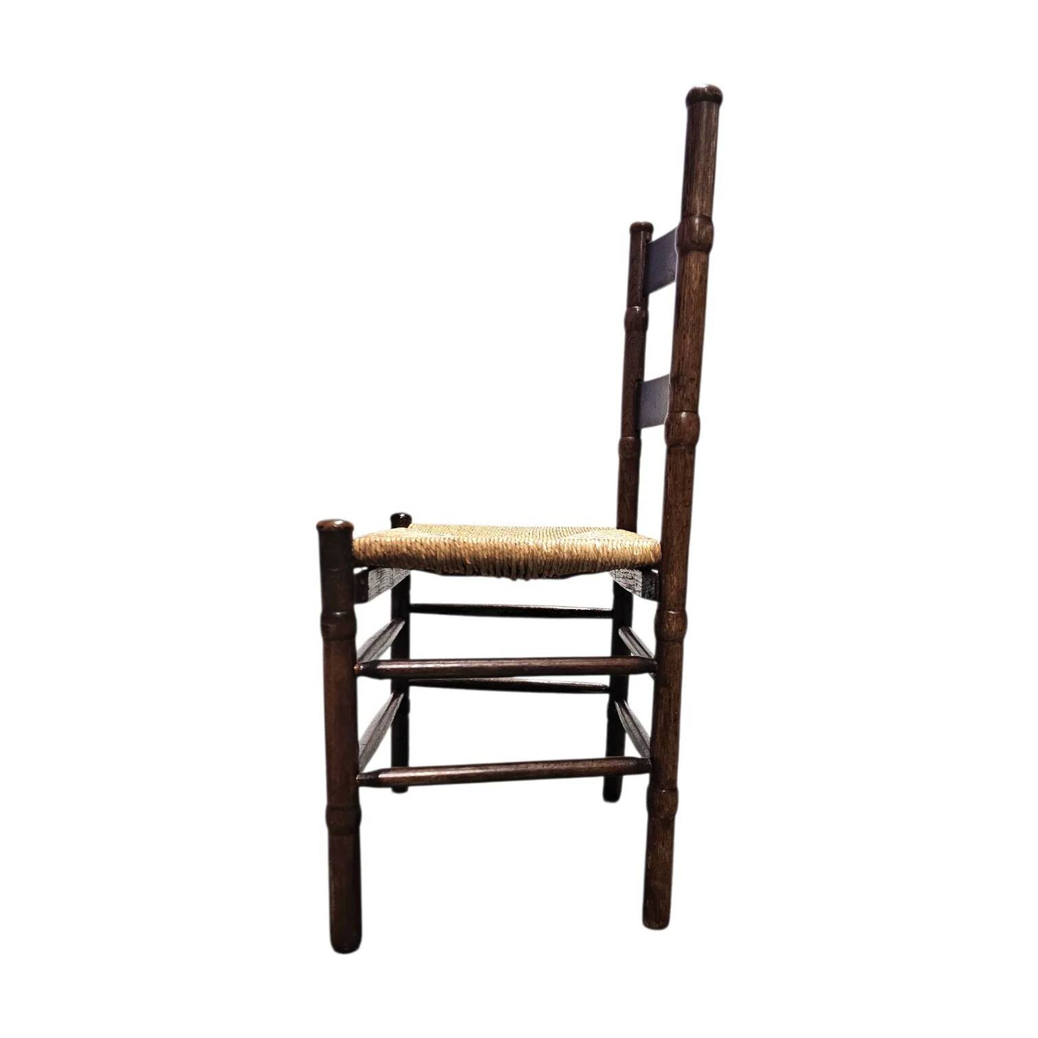 2 chaises en osier Art Déco / École d'Amsterdam / Jac Levee / milieu du siècle