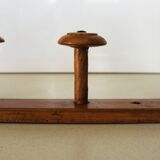 Wooden coat rack 5 hooks early twentieth