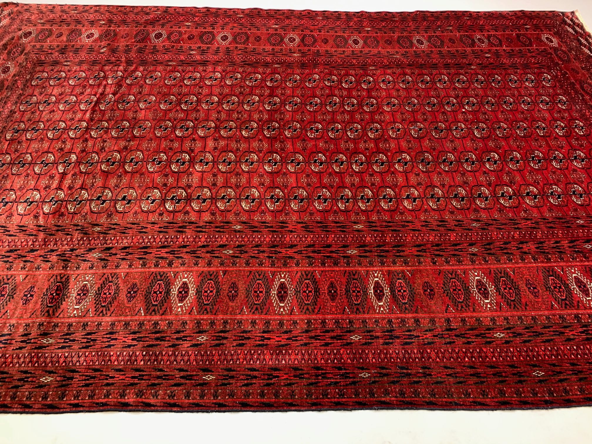 Vintage Afghan Turkoman village Rug 360x240 cm