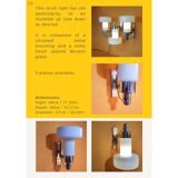 Luminaire Flambeau en verre de Murano opalin blanc, Circa 1970