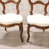 Chaises De Salle à Manger En Noyer, XIXe Siècle