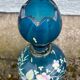 vintage vase painted in satin blue
