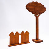 Sculpture décorative d’arbre en bois du milieu du siècle signée par Giorgio Rastelli, Italie, années 1970