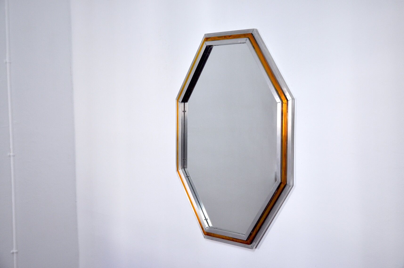 Octagonal mirror by Romeo Regga, Italy, 1970