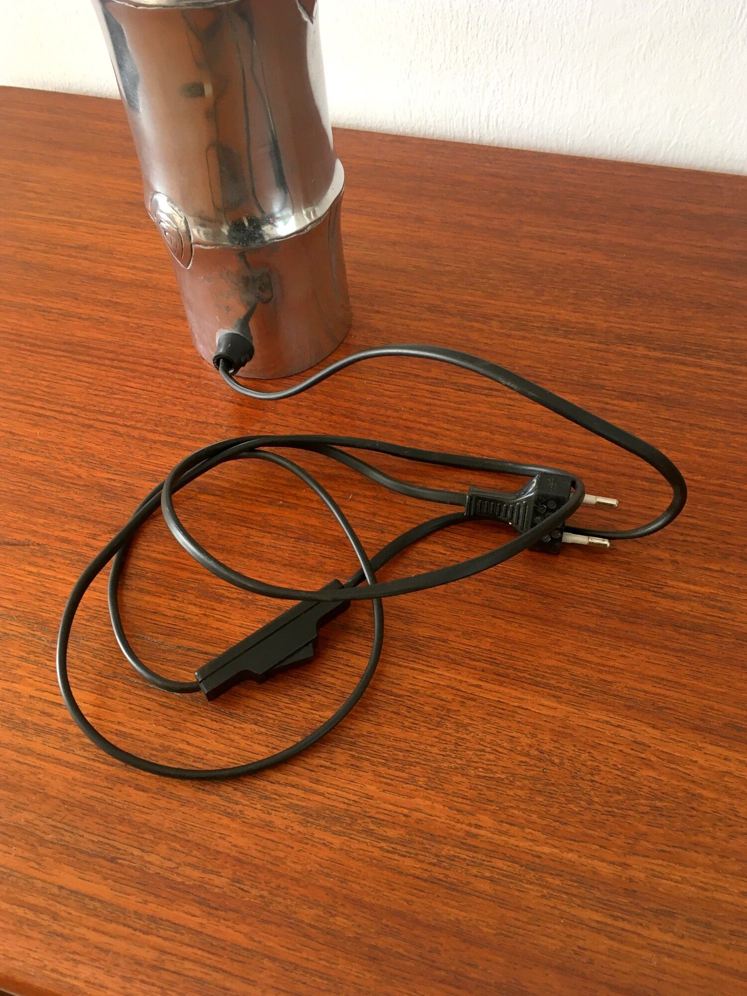 Vintage cast aluminum lamp 70s