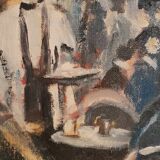 Oil painting with figures