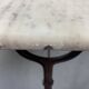 Set of two bistro tables in marble and wrought iron