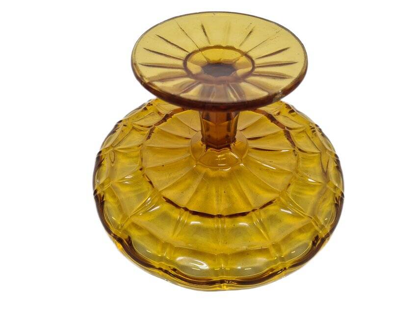 Cake bowl on stand from Ząbkowice Glassworks, 1970s