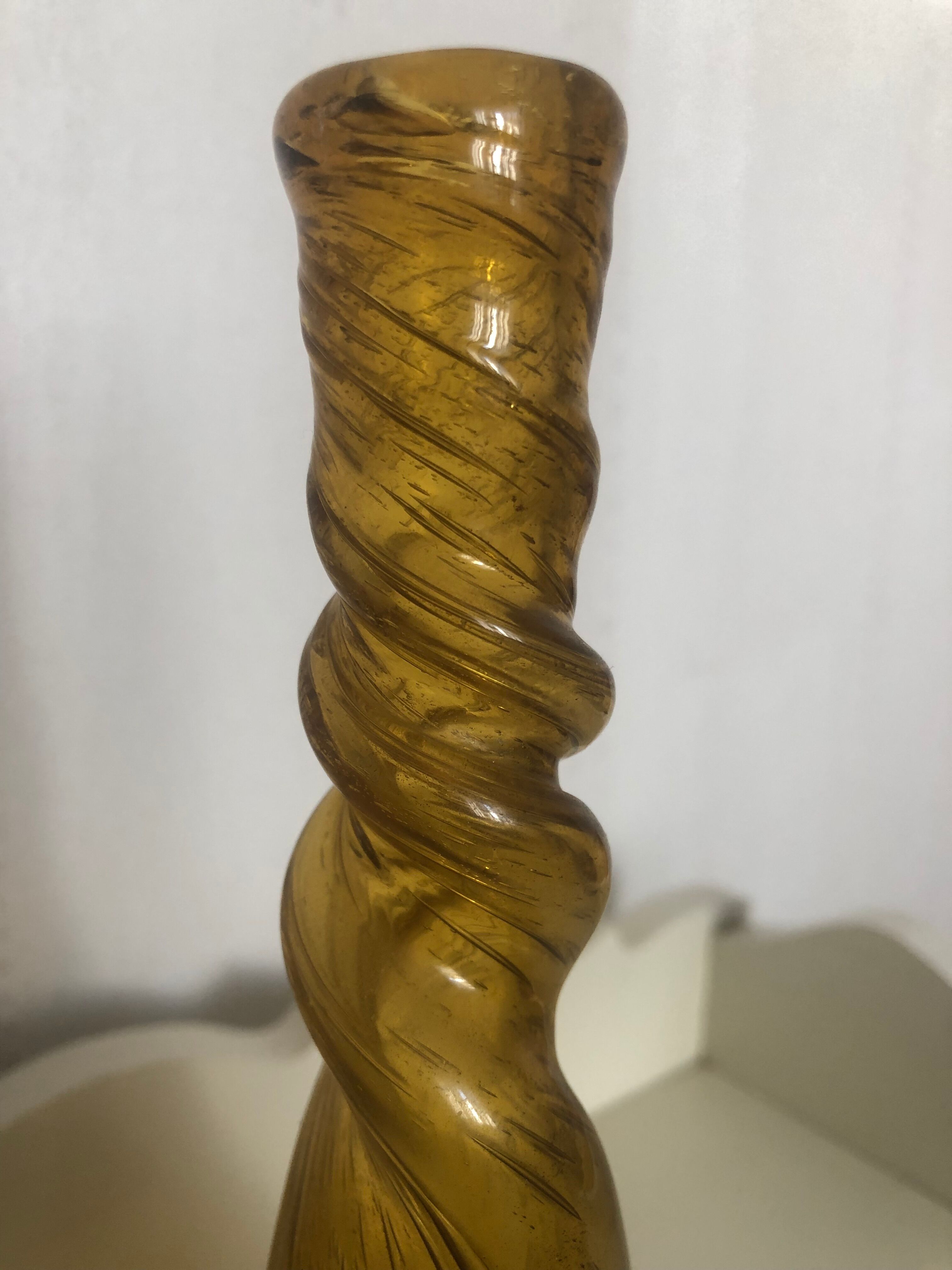 Vase soliflore en verre bullé
