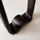 Brutalist wrought iron candlestick pair