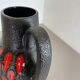 Pottery fat lava "strawberry" 414-38 floor vase made by scheurich, 1970s
