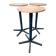 Industrial metal and wood stools with star legs Netherlands 1970s