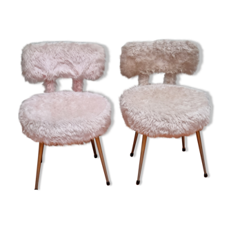 Pair of pelfran moumoute chairs 60/70