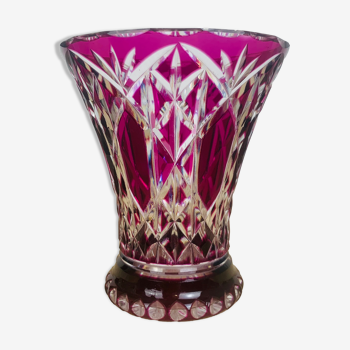 Vase cristal de Saint Louis rouge