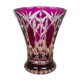 Vase cristal de Saint Louis rouge