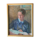 Portrait Oil on canvas "The e-reader"
