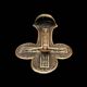 Old holy water stoup crucifix – patinated bronze