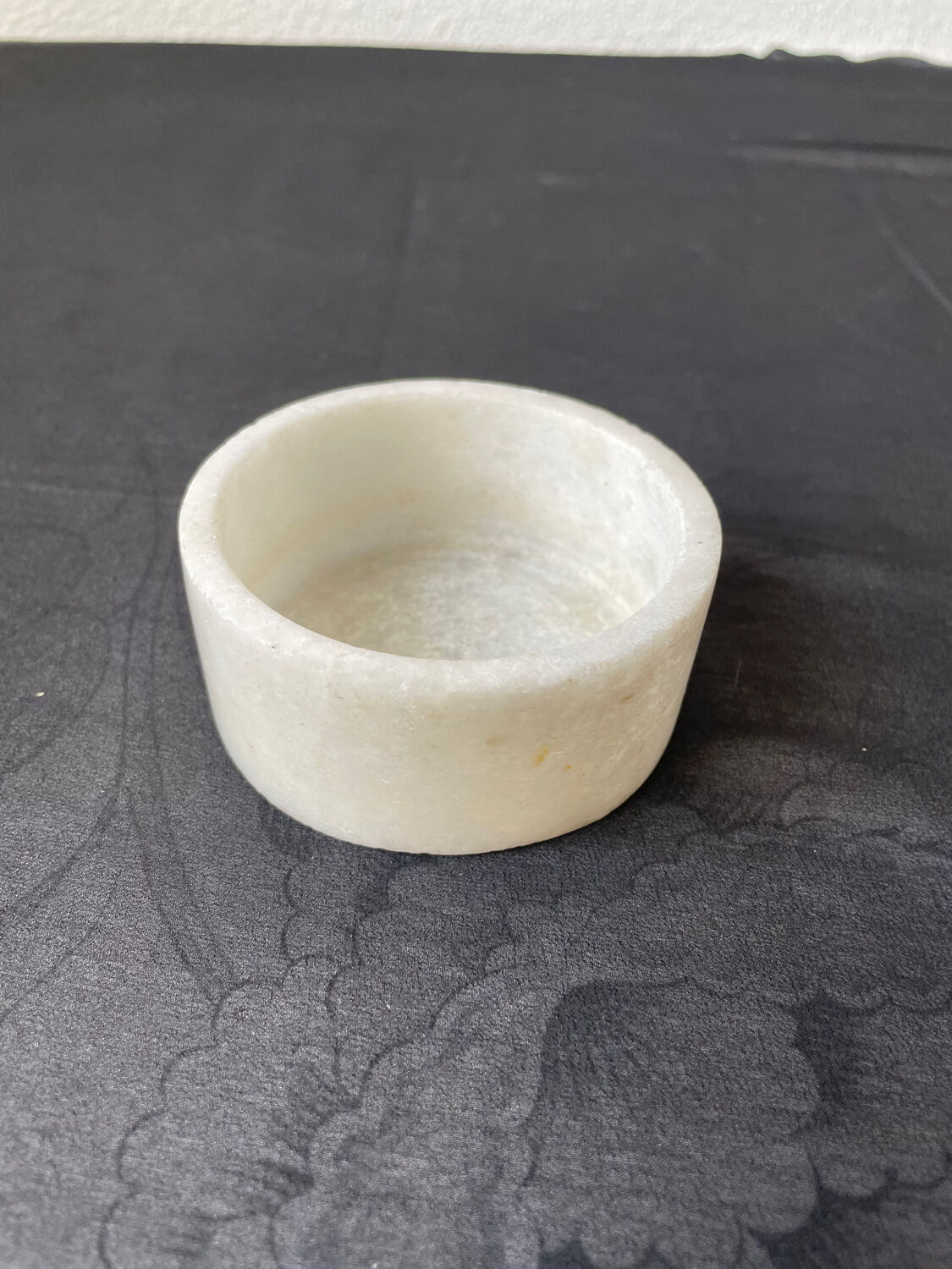 Marble box with inlaid stone