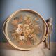 Rattan tray dried flowers