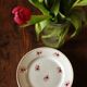 Lot 5 plates Plates Red Flowers Moulin des Loups Richard