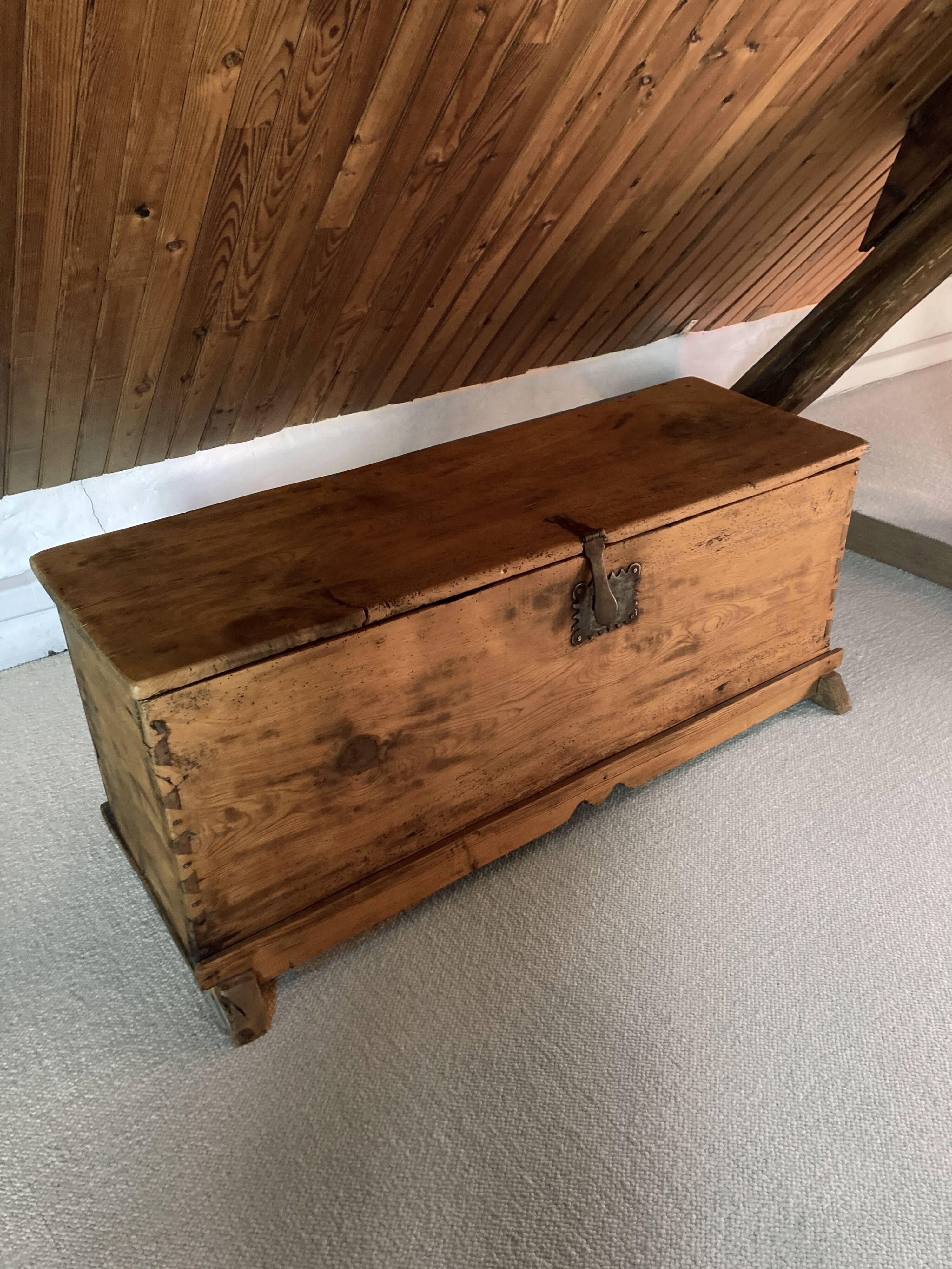 Antique solid wood chest