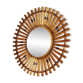Vintage rattan mirror sun 32 cm