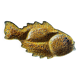 Vallauris appetizer dish in fat lava earthenware in the shape of a fish