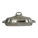 Antique silver-plated stainless steel butter dish