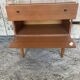 Antique Nightstand Scandinavian Wood Drawer + Vintage Case #E287