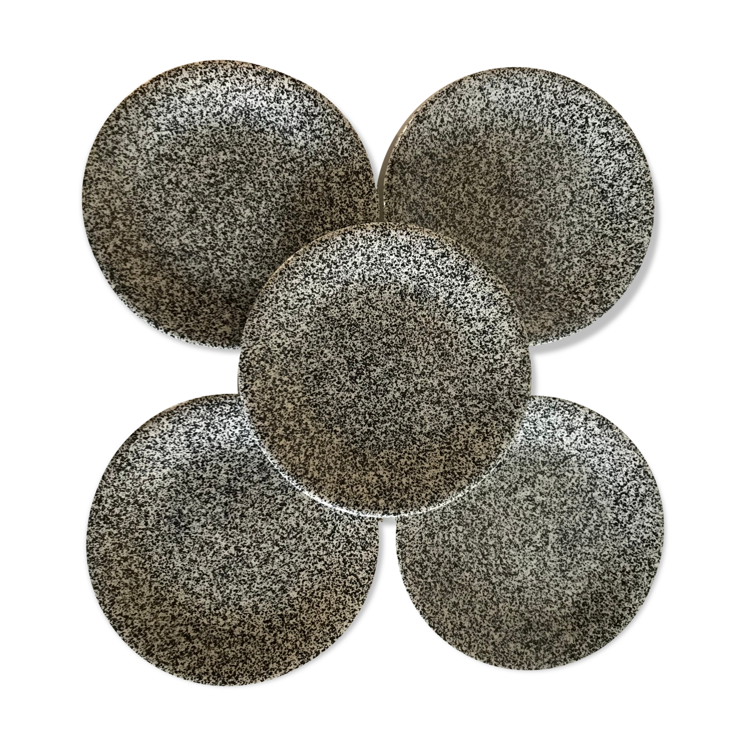 Five Ceramica Dalia dessert plates