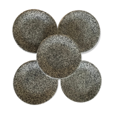 Five Ceramica Dalia dessert plates