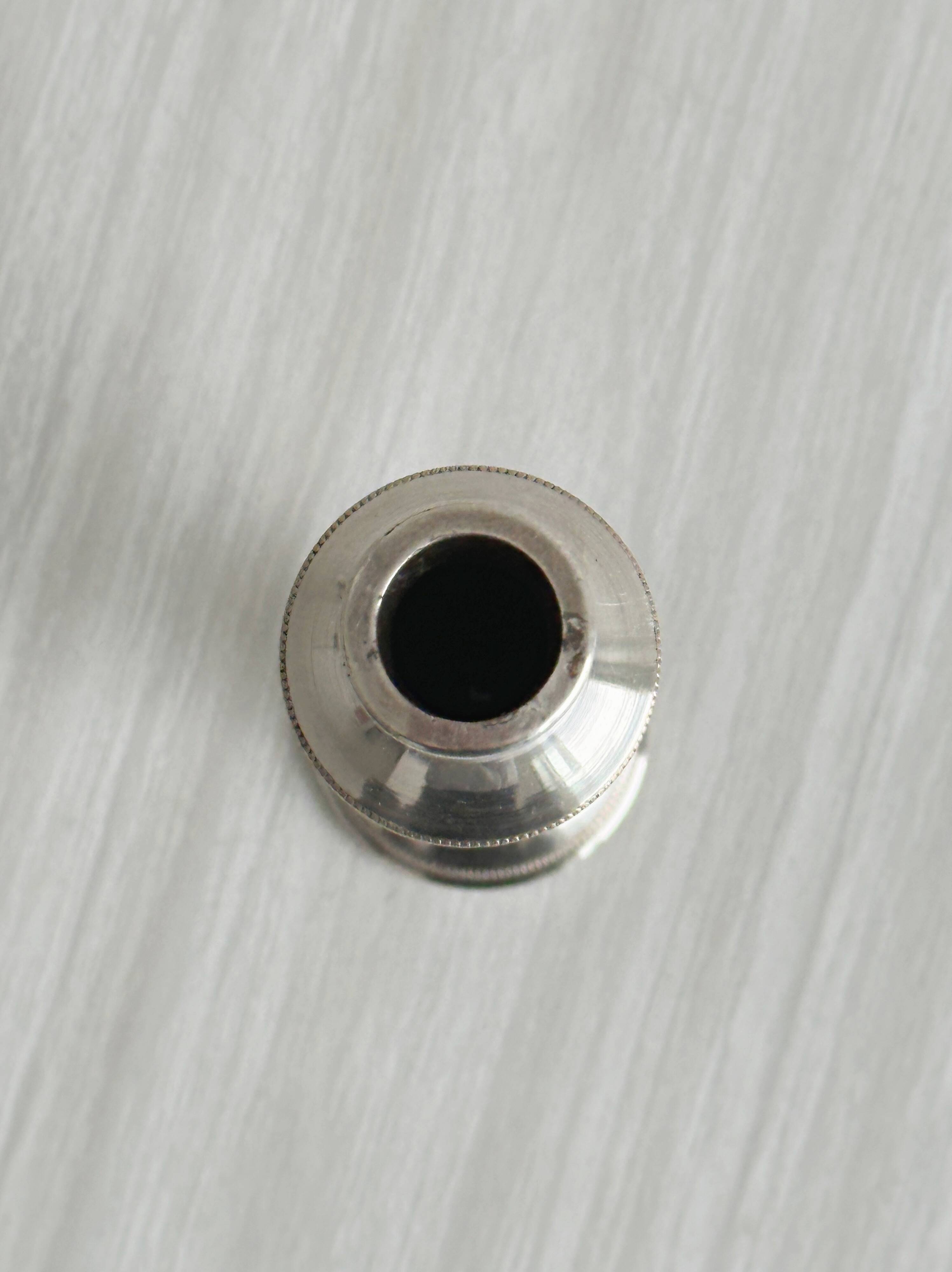 Small vintage metal soliflore vase