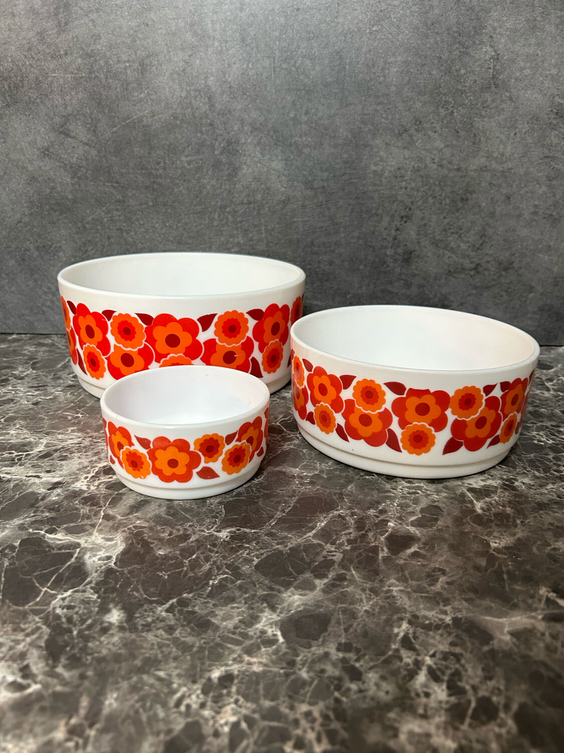 Vintage lotus arcopal salad bowl