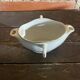 Saucière Double Ancienne Gras & Maigre Porcelaine Blanche #D906