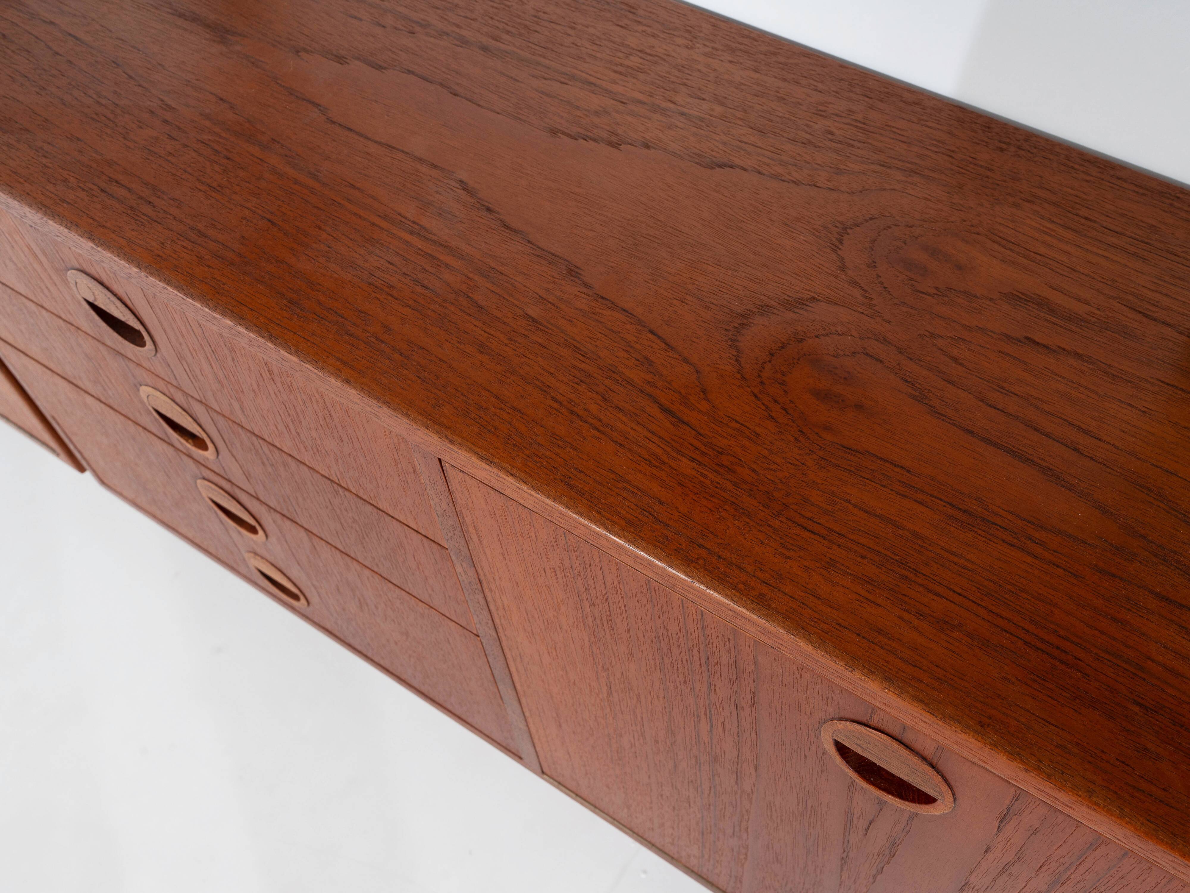 Teak modular shelving unit, Danish design, 1960s, designed by Rud Thygesen