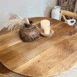 Large restored solid chestnut table