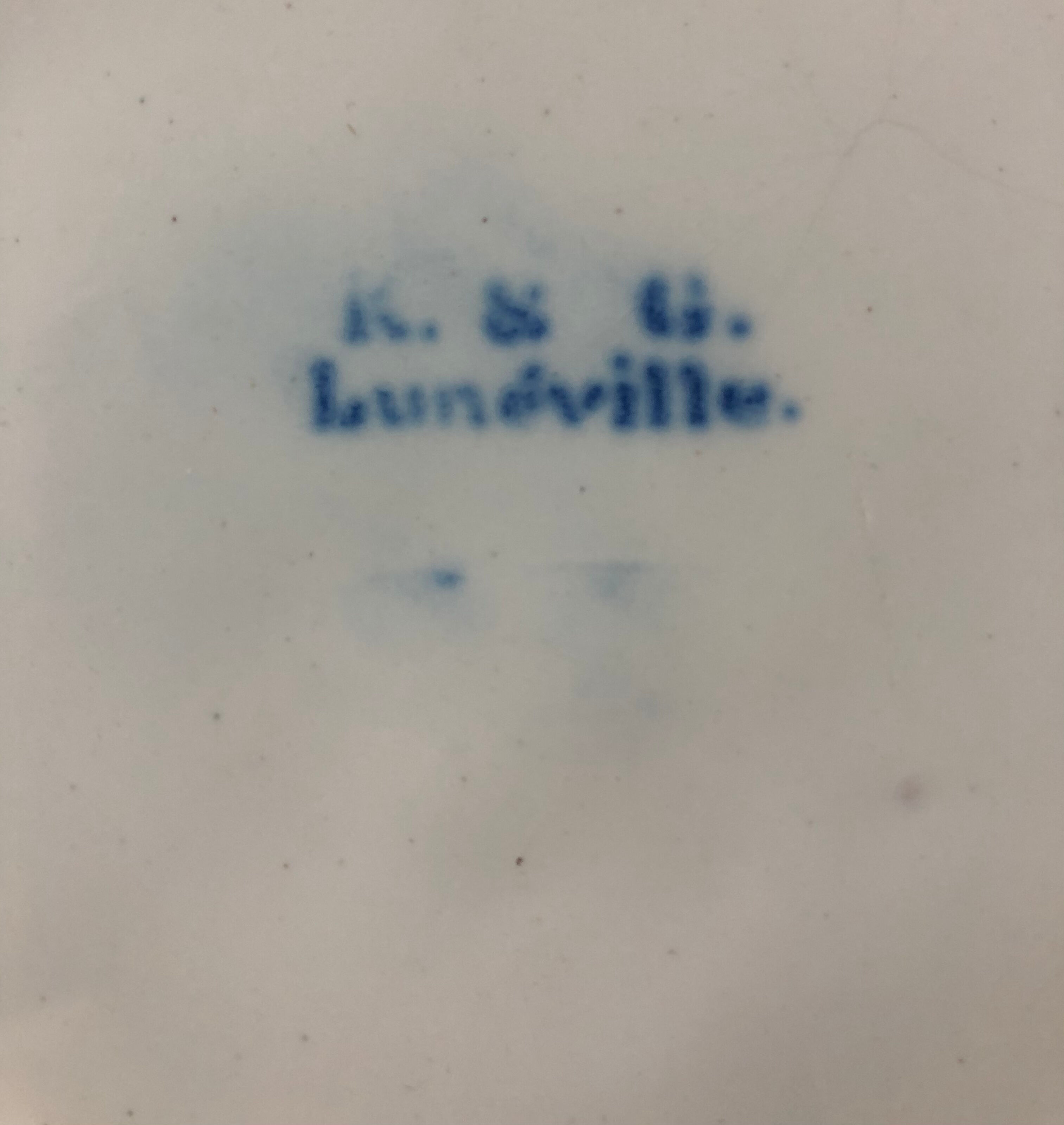 Old plate Keller and Guerin Lunéville 19th