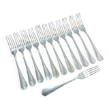 Série de 12 fourchettes en métal argenté christofle