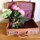 Leather suitcase