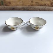 Set of 8 vintage cups with saucers Gien daisies.