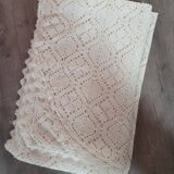 Cover bed cover in vintage crochet color ecru 220cm 230cm
