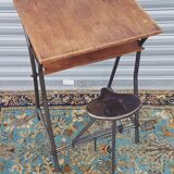 Architect's desk with integrated stool