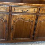 Rustic two-body buffet in oak from the 1960s.