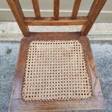Wooden and cane chair