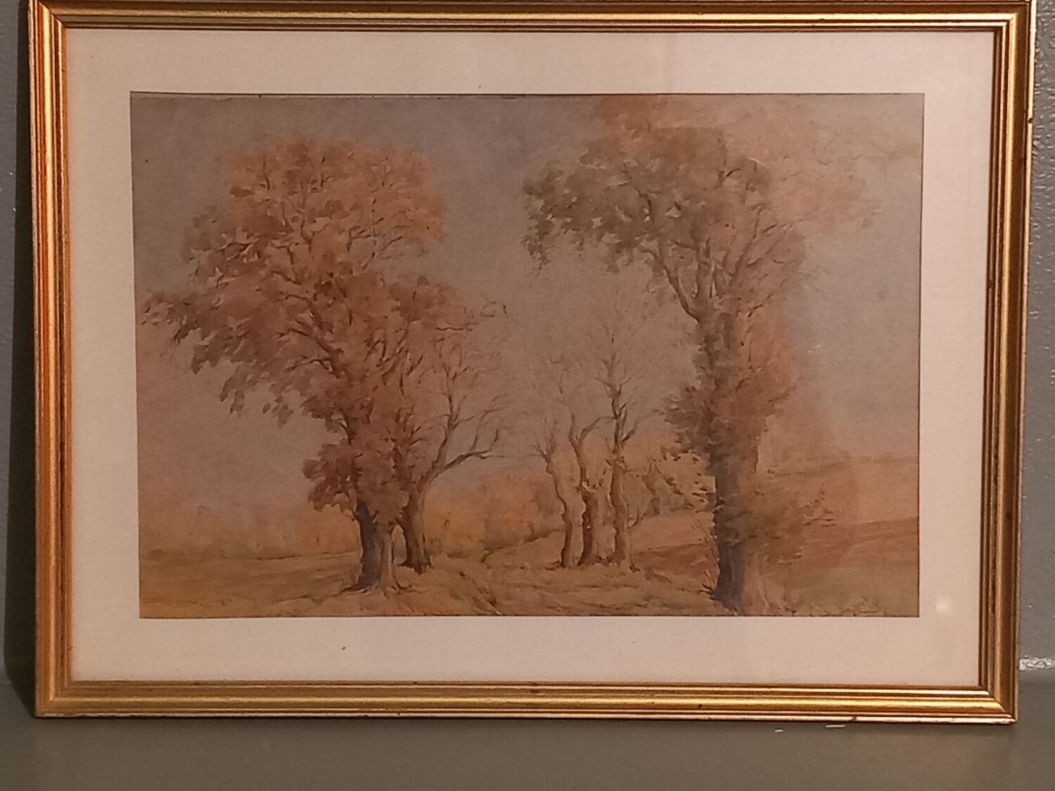 Watercolor signed-landscape