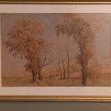 Watercolor signed-landscape