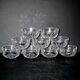 Lorraine crystalware set of 9 cut crystal bowls model Junon Lemberg Chantilly
