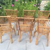 6 rattan chairs