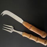 Bamboo handle cheese serving cutlery