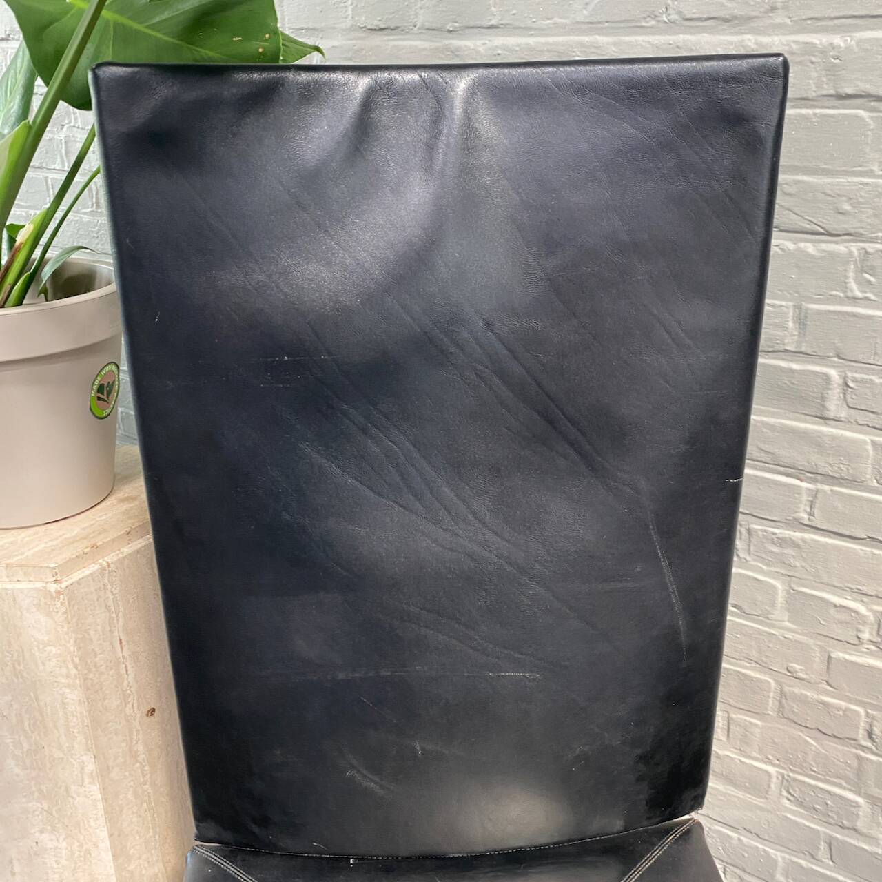 PAIR BLACK LEATHER ARCALLA CHAIRS FOR B&B ITALIA BY PAOLO PIVA - 1990'S